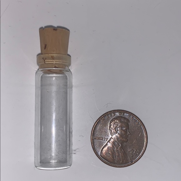 Tiny Glass Container with cork - Picture 2 of 2